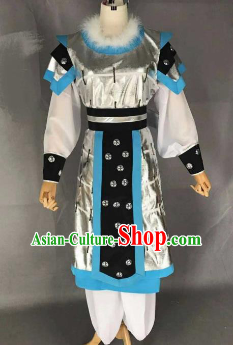 Chinese Traditional Beijing Opera Takefu Clothing Ancient Warrior Embroidered Costume for Men