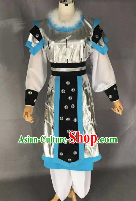 Chinese Traditional Beijing Opera Takefu Clothing Ancient Warrior Embroidered Costume for Men