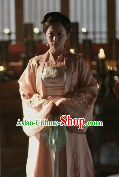 Traditional Chinese Ancient Young Mistress Embroidered Dress Drama The Story Of MingLan Nobility Lady Replica Costume for Women