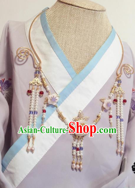 Chinese Traditional Hanfu Necklace Accessories Ancient Princess Necklet for Women