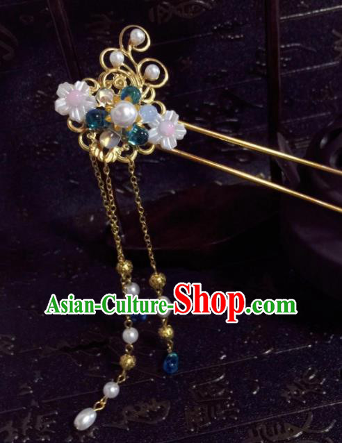 Chinese Ancient Princess Tassel Step Shake Hairpins Traditional Hanfu Hair Accessories for Women