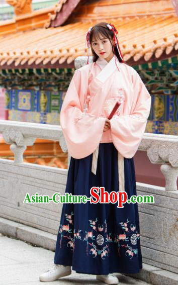 Traditional Chinese Ming Dynasty Princess Historical Costume Ancient Peri Hanfu Dress for Women