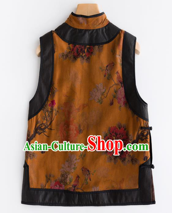 Traditional Chinese National Costume Tang Suit Watered Gauze Waistcoat for Women