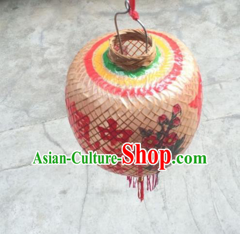 Chinese Traditional Bamboo Weaving Lantern Handmade Dragon Pattern Oil Paper Palace Lanterns