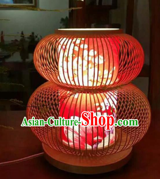 Chinese Traditional Desk Lantern Handmade New Year Bamboo Weaving Lanterns