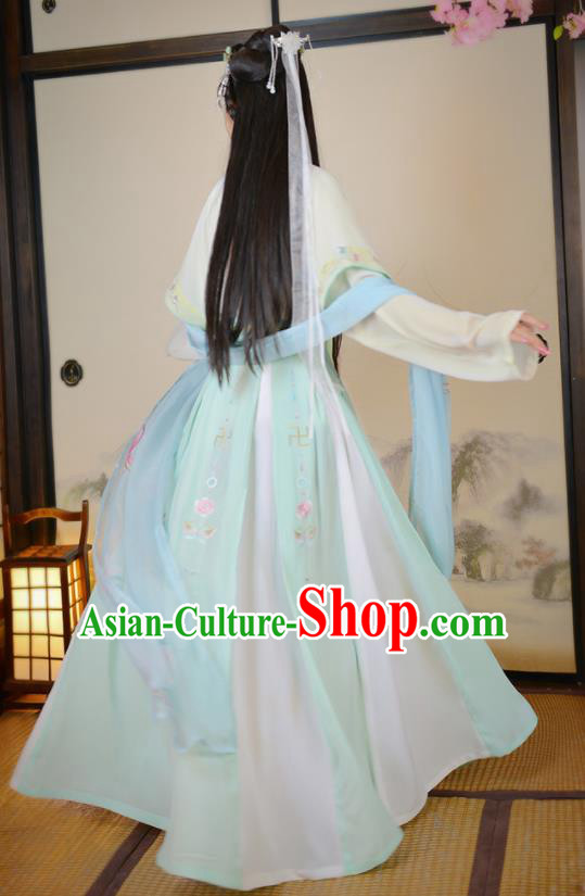 Chinese Ancient Peri Traditional Hanfu Dress Song Dynasty Aristocratic Lady Historical Costume for Women