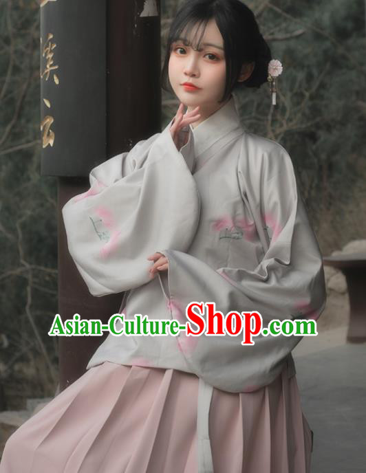 Chinese Ancient Nobility Lady Hanfu Dress Ming Dynasty Traditional Historical Costume for Women