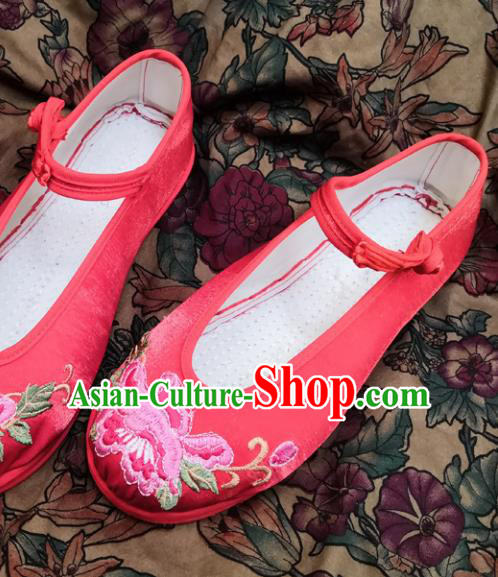 Chinese National Wedding Red Shoes Traditional Cloth Shoes Hanfu Shoes Embroidered Shoes for Women