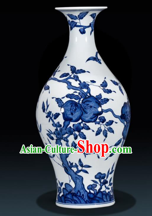 Chinese Jingdezhen Ceramic Craft Hand Painting Flowers Vase Enamel Handicraft Traditional Porcelain Vase