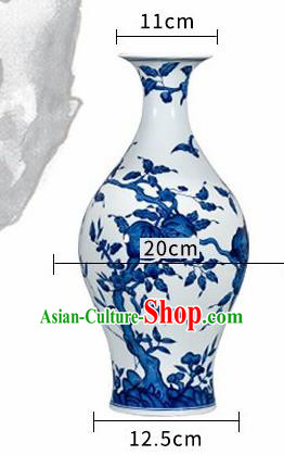 Chinese Jingdezhen Ceramic Craft Hand Painting Flowers Vase Enamel Handicraft Traditional Porcelain Vase