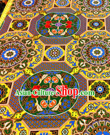 Chinese Traditional Buddhism Lotus Pattern Brocade Silk Fabric Tibetan Robe Satin Fabric Asian Material