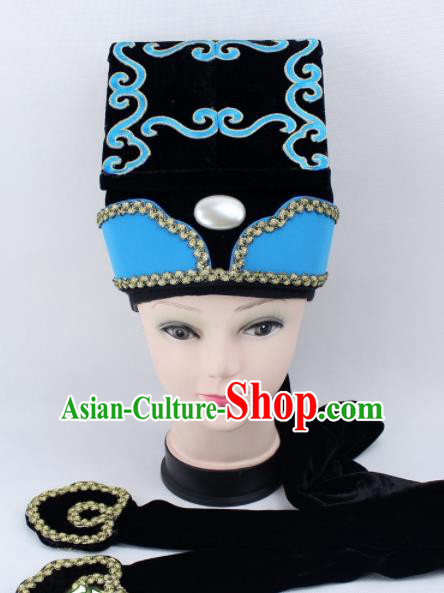 Chinese Ancient Ministry Councillor Hat Traditional Peking Opera Niche Headwear for Men