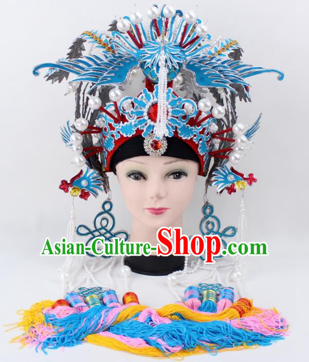 Chinese Ancient Imperial Concubine Phoenix Coronet Traditional Peking Opera Diva Headwear for Women