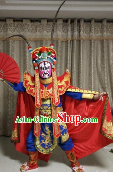 Chinese Beijing Opera Royalblue Clothing Traditional Sichuan Opera Face Changing Costume for Adults