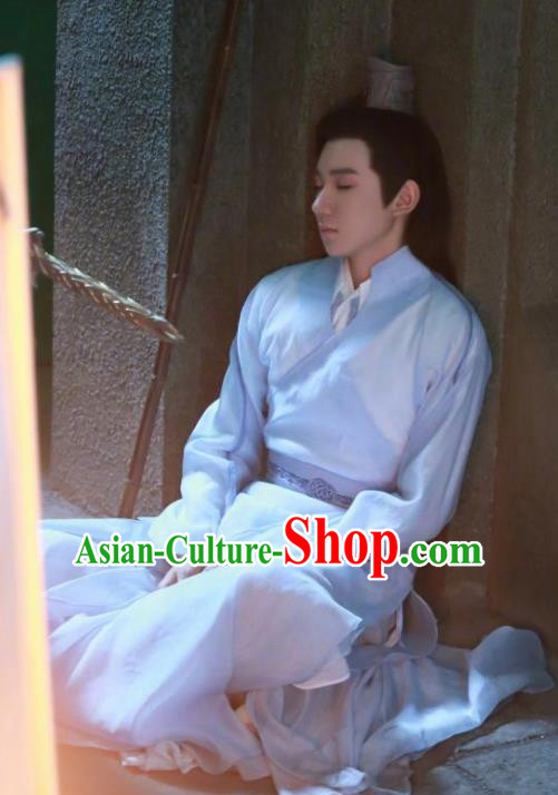 Traditional Chinese Drama Young Swordsman Hanfu Clothing Ancient Knight Replica Costume for Men