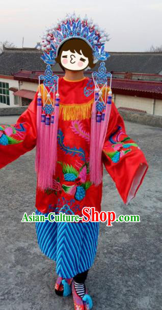 Chinese Traditional Beijing Opera Embroidered Costume Ancient Imperial Concubine Hanfu Dress for Women