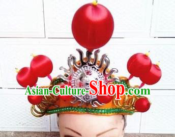 Chinese Traditional Beijing Opera General Headwear Ancient Warrior Helmet for Men