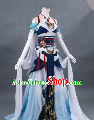 Traditional Chinese Ancient Cosplay Costume Swordswoman Hanfu Dress for Women