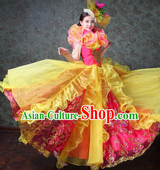 Chinese Traditional Spring Festival Gala Dance Costume Opening Dance Modern Dance Dress for Women