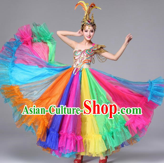 Top Grade Chorus Opening Dance Bubble Dress Modern Dance Stage Performance Costume for Women