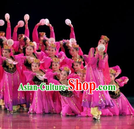 Chinese Traditional Ethnic Dance Costume Uigurian Dance Stage Performance Clothing for Women