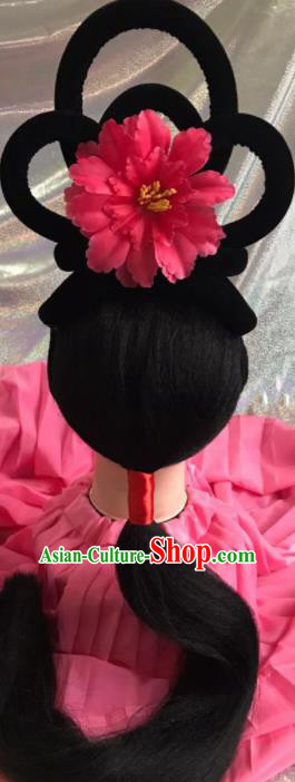 Chinese Traditional Beijing Opera Diva Wigs and Phoenix Hairpins Peking Opera Princess Hair Accessories for Women