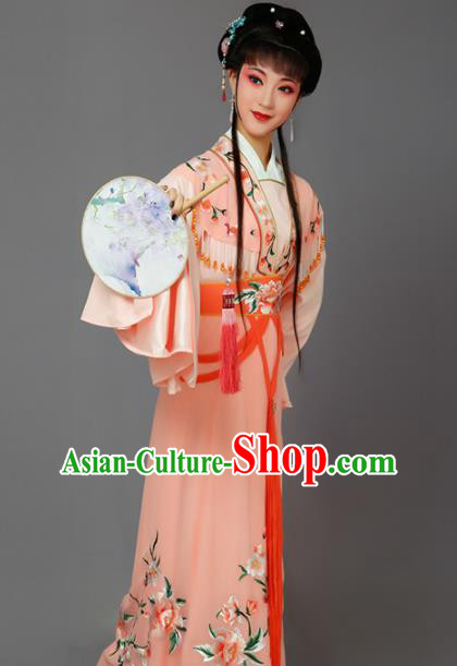 Chinese Traditional Peking Opera Princess Orange Dress Beijing Opera Hua Dan Costume for Women