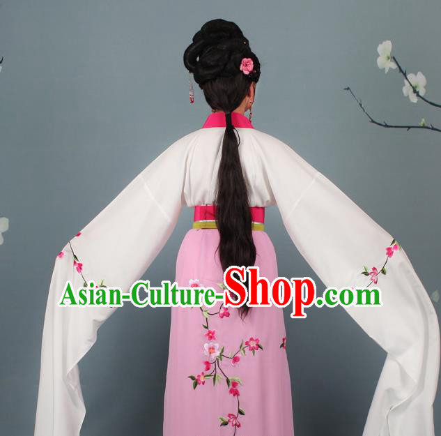 Chinese Traditional Huangmei Opera Rich Lady Embroidered Pink Dress Beijing Opera Hua Dan Costume for Women