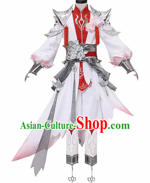 Chinese Traditional Cosplay Nobility Childe Costume Ancient Swordsman Knight Hanfu Clothing for Men