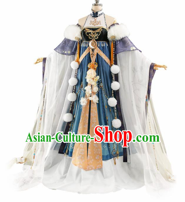 Chinese Traditional Cosplay Princess Peri Costume Ancient Swordswoman Hanfu Dress for Women