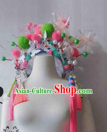 Chinese Traditional Hanfu Princess Hair Accessories Ancient Imperial Consort Tassel Phoenix Coronet Hairpins for Women