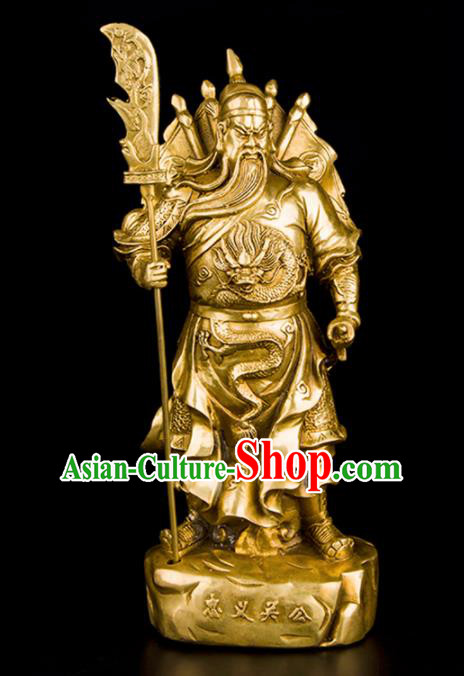 Chinese Traditional Feng Shui Items Bagua Decoration Guan Yu Bronze Statue