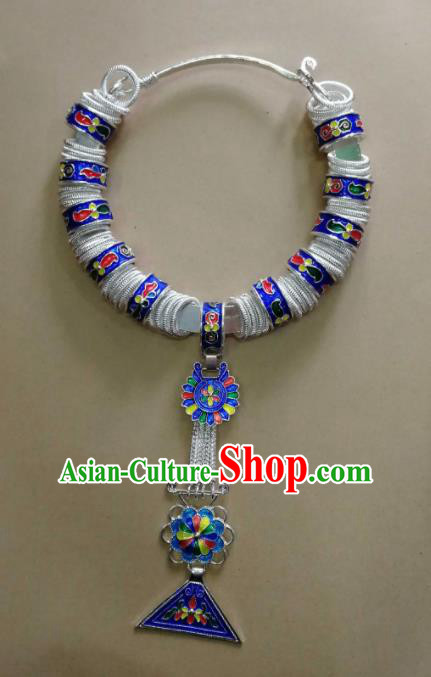Chinese Traditional Ethnic Jewelry Accessories Dong Nationality Necklace for Women