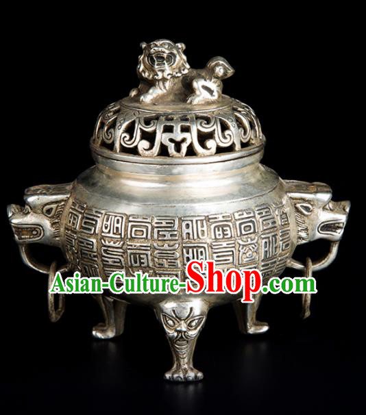 Chinese Traditional Taoism Brass Pi Xiu Incense Burner Feng Shui Items Bagua Censer Decoration