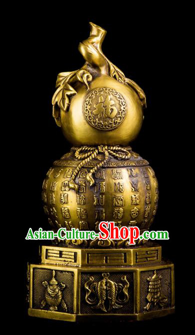 Chinese Traditional Feng Shui Items Taoism Bagua Brass Cucurbit Decoration