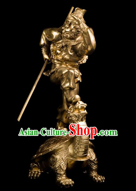 Chinese Traditional Feng Shui Items Taoism Bagua Brass Monkey King Decoration