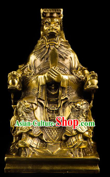 Chinese Traditional Feng Shui Items Taoism Bagua Decoration Brass Dragon King Statue