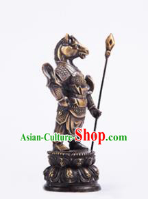 Chinese Traditional Feng Shui Items Taoism Bagua Brass Chinese Zodiac Horse Statue Decoration