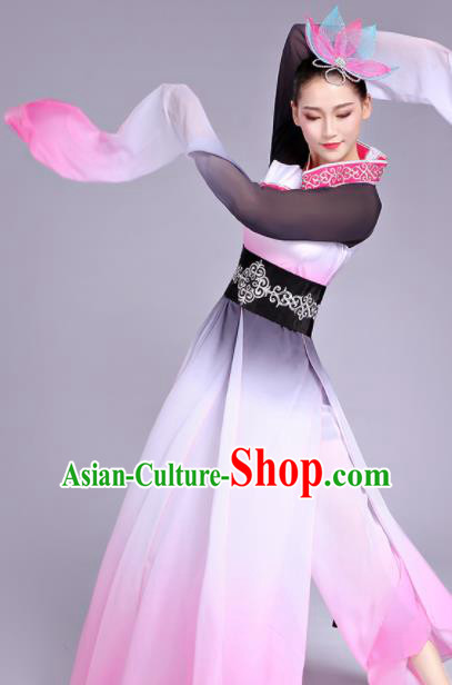 Chinese Traditional Stage Performance Costume Classical Dance Water Sleeve Pink Dress for Women