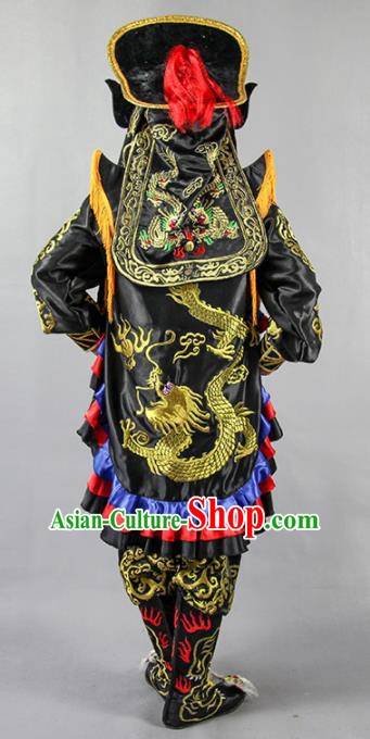 Chinese Traditional Sichuan Opera Black Costume Face Changing Clothing Complete Set for Men