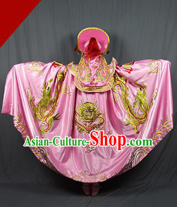 Chinese Traditional Sichuan Opera Pink Costume Face Changing Clothing Complete Set for Women
