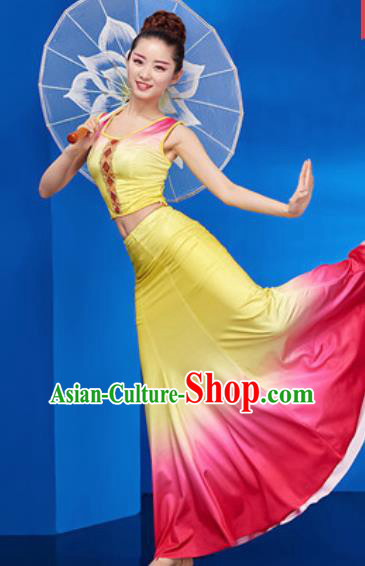 Chinese Traditional Ethnic Folk Dance Dress Dai Nationality Peacock Dance Costume for Women