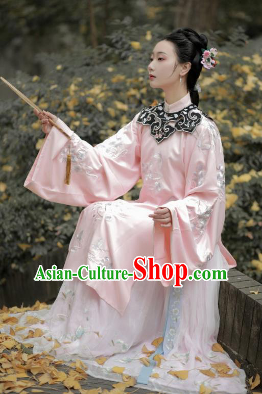 Chinese Traditional Ming Dynasty Imperial Consort Hanfu Dress Ancient Palace Lady Embroidered Historical Costume for Women