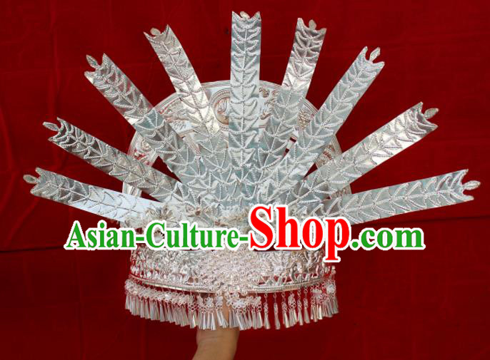 Traditional Chinese Hair Accessories Miao Nationality Phoenix Coronet Ethnic Female Hairpins for Women