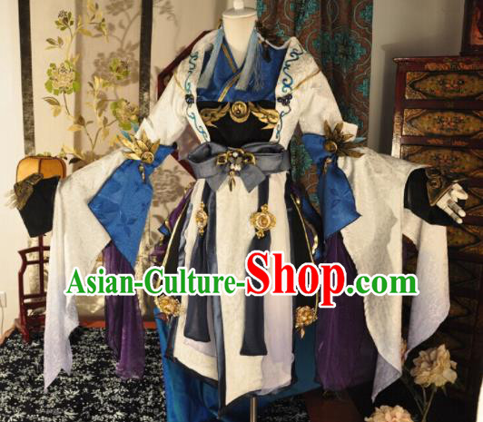 Chinese Traditional Cosplay Heroine Peri Costume Ancient Young Lady Swordswoman Dress for Women