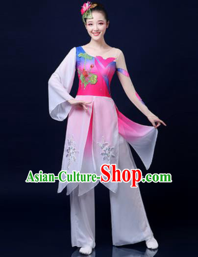 Traditional Chinese Folk Dance Jasmine Flower Clothing Yangko Dance Fan Dance Costume for Women