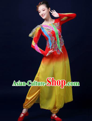 Traditional Chinese Folk Dance Drum Dance Clothing Yangko Dance Fan Dance Costume for Women