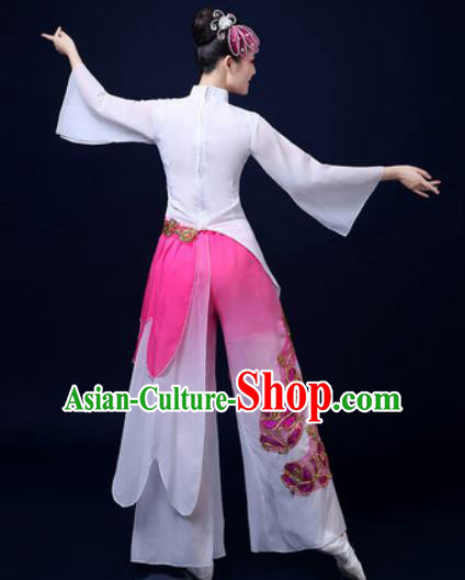 Traditional Chinese Classical Dance Dress Umbrella Dance Stage Performance Fan Dance Costume for Women