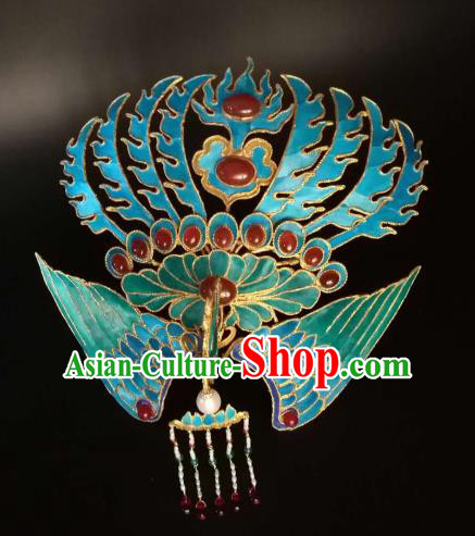 Chinese Traditional Hair Accessories Ancient Handmade Hanfu Agate Phoenix Hairpins for Women