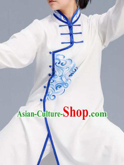 Asian Chinese Martial Arts Wushu Costume Traditional Tai Ji Kung Fu Training Embroidered Uniform for Women